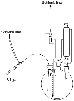 Figure 1. Reaction Apparatus for the Synthesis of α-CF3 Ketones