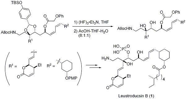 Scheme 1. Mild Acidic Deprotection of a Novel Benzylidene-Type Protecting Group.