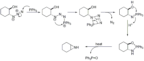 Figure 2. Mechanism of the Staudinger reaction, formation of cyclohexene imine.