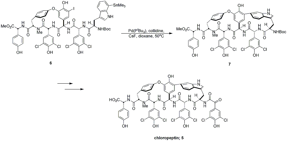 Scheme 2. Hoveyda and Snapper's total synthesis of chloropeptin.