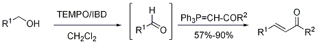 Scheme 10. One-pot selective oxidation/olefination of primary alcohols.
