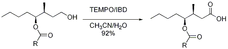 Scheme 13. Oxidation of primary alcohol to carboxylic acid.