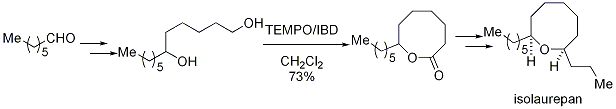 Scheme 3. Total synthesis of isolaurepan.