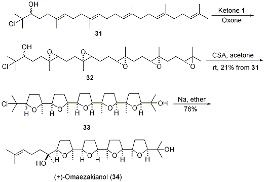 Scheme 9.





Synthesis of (+)-Omaezakianol (34)