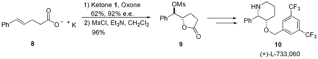 Scheme 2. Synthesis of (+)-L-733,060