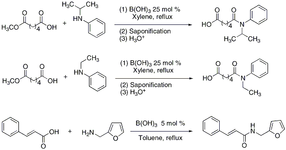 Figure 1.





Boric acid catalyzed amidation