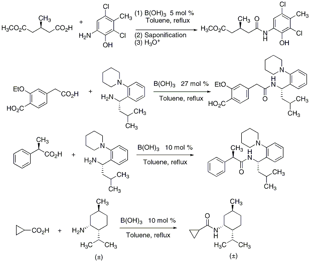 Figure 3.





No racemization is observed in boric acid catalyzed amidation.