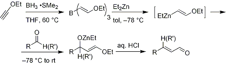Scheme 1. Two-carbon homologation of aldehydes and ketones
