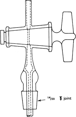 Figure 2. Detailed construction of the stopcock for the apparatus shown in Figure 1.