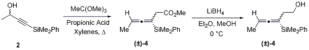 Scheme 3. Synthesis of the racemic alcohol


