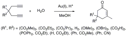 Scheme 1 Hydrative Cyclization of 1,6-Diynes