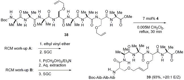 Figure 7. Representative helical peptide macrocyclization and work-up procedures.