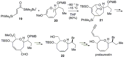 Scheme 5 Formal total syntheses of (+)-prelaureatin.